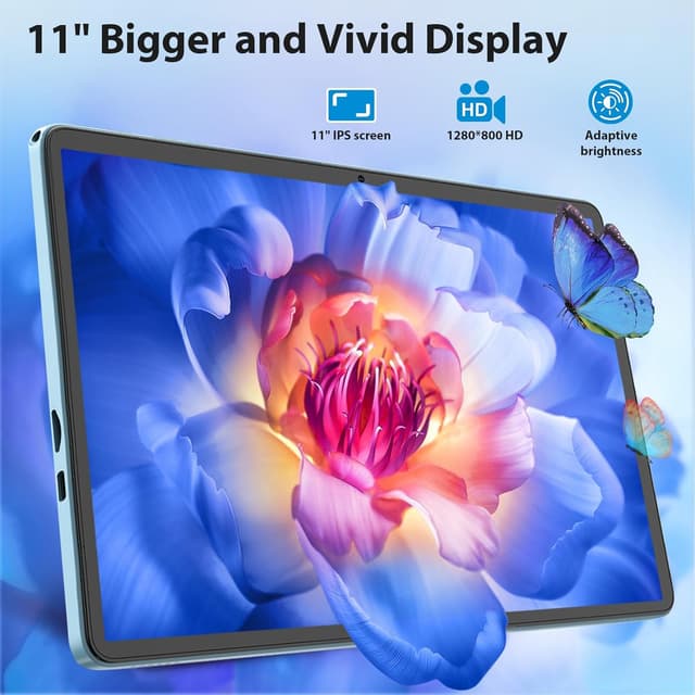 Detalle de Suicoey Suicoey 2026 11-inch Android 15 Tablet with Keyboard (Gemini AI, 24GB+256GB, 5G, Widevine L1)