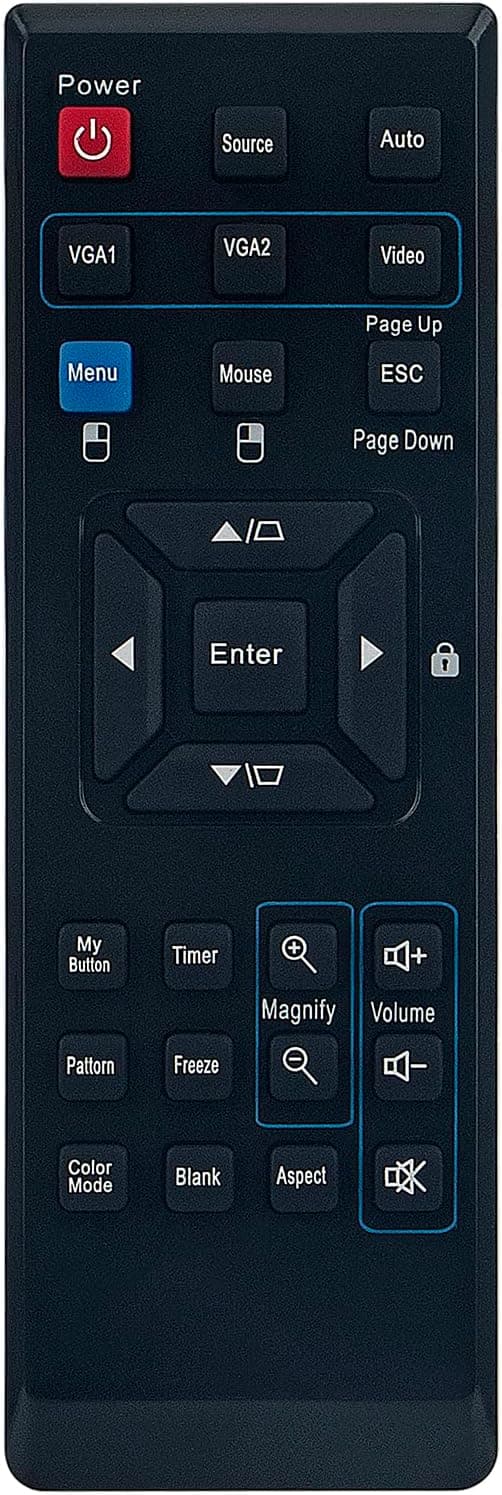 Detalle de VINABTY Replacement Remote Control for ViewSonic projectors