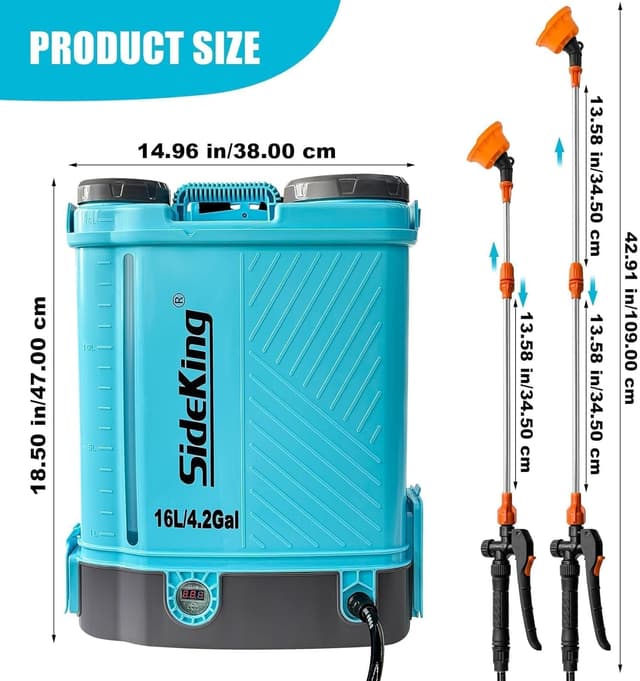 Imagen de SideKing Knapsack Sprayer 16L electric en OfertitasTOP