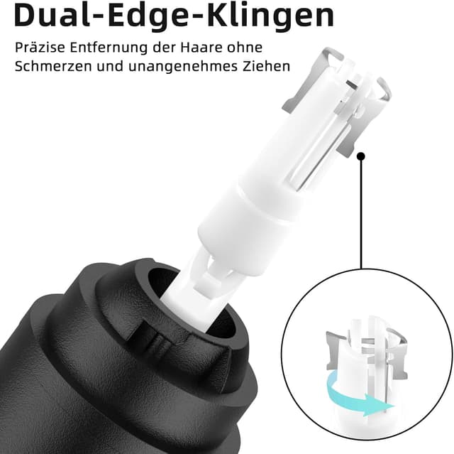 Detalle 2 de Wiederaufladbarer Nasenhaartrimmer mit LED-Anzeige und 360°-Doppel-Klingen (Typ-C) – kabellos