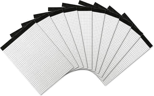 Detalle de Landré Notizblock ohne Deckblatt A5 kariert (50 Blatt, 70 g/m²) – 10er Pack