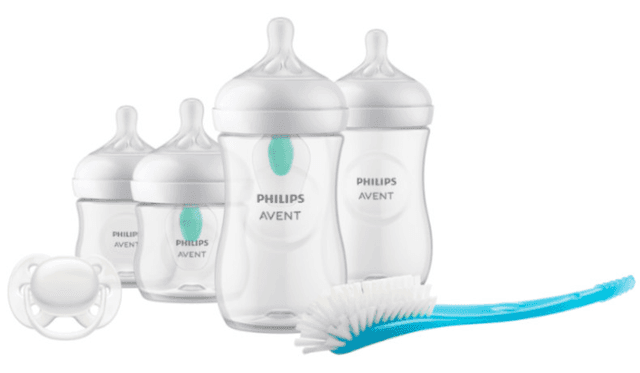 Imagen de Philips Avent Pack Airfree: 4 Biberones, Chupete, Cepillo 🍼 en OfertitasTOP