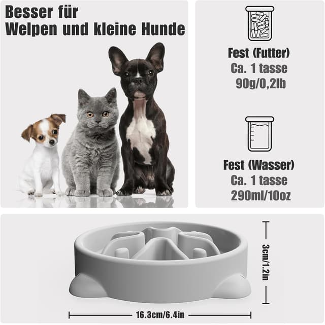 Detalle 2 de TOKAYIFE Anti-Schlingnapf für Hunde 16,3 cm