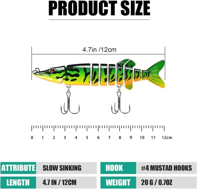 Thumbnail 5 de Truscend Swimbait 9 segmenti esca realistica 🎣