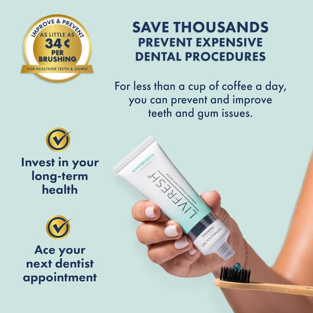 Thumbnail 4 de LIVFRESH Toothpaste Gel 3-Pack — Wintergreen toothpaste 🪥