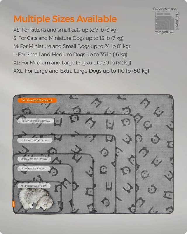 Detalle de Feandrea 3 Pack Dog Blankets 203 x 152 cm