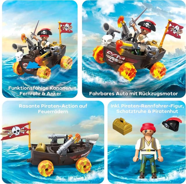 Thumbnail 3 de PLAYMOBIL Rasendes Piratenboot ab 4