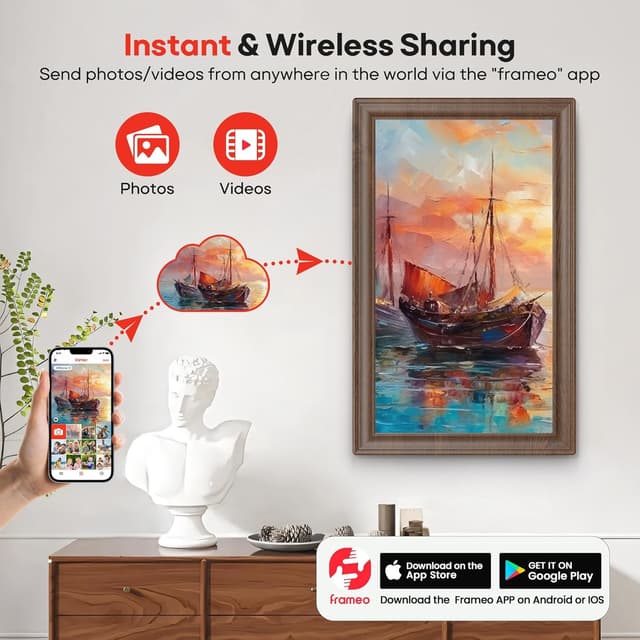 Detalle 2 de Frameo 15.6‑inch WiFi Digital Photo Frame 64GB