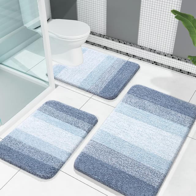Detalle de OLANLY Bathroom Rugs Set 3-piece, 30"x20"