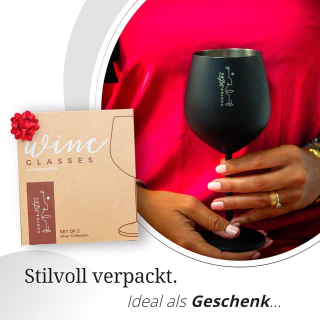 Thumbnail 6 de Gusto Nostro Weingläser Edelstahl 540 ml