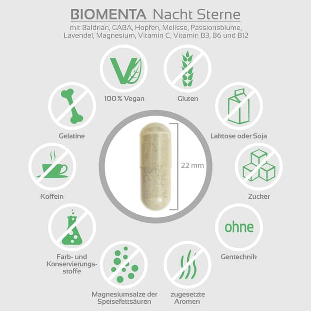 Thumbnail 2 de BIOMENTA NachtSterne 120 Kapseln 💊