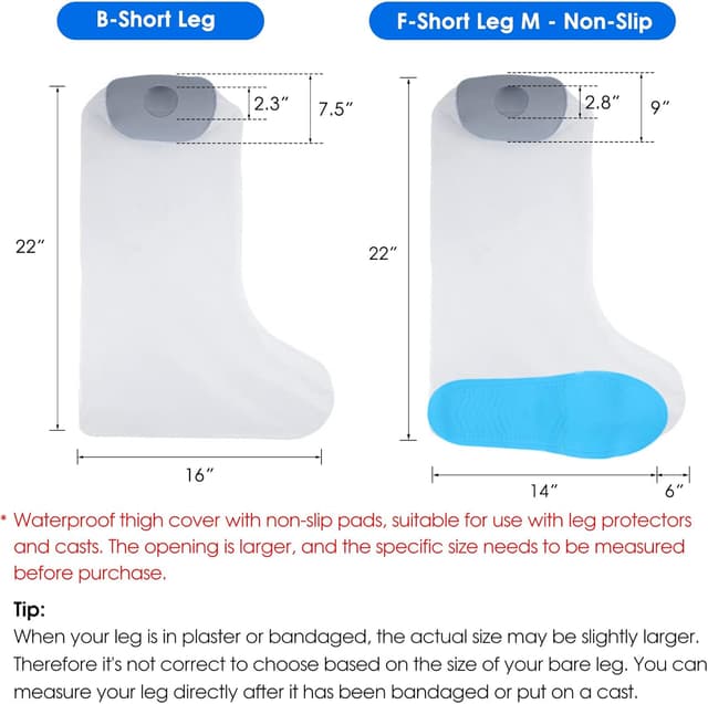 Thumbnail 1 de COMFYTHERA B-Short Leg waterproof cast cover 1️⃣🩹