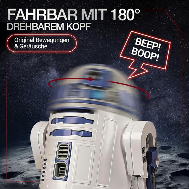 Detalle de Clementoni Star Wars R2-D2 Roboter-Bausatz (59457) – Set mit über 50 Teilen, App für Programmierung