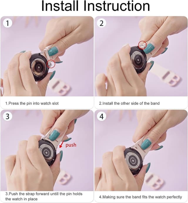 Thumbnail 4 de FYISWHO 20mm Silicone Sport Strap for Samsung Galaxy Watch