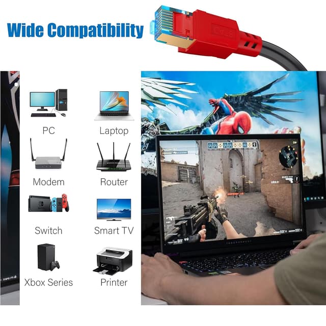 Thumbnail 2 de AOPOCKAN TECH Cat8 Ethernet Cable 50ft