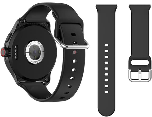 Detalle 2 de BYISYUE 24mm silicone sport watch strap for Suunto 7/9, Ticwatch Pro 5 & Garmin Venu X1-style wearers