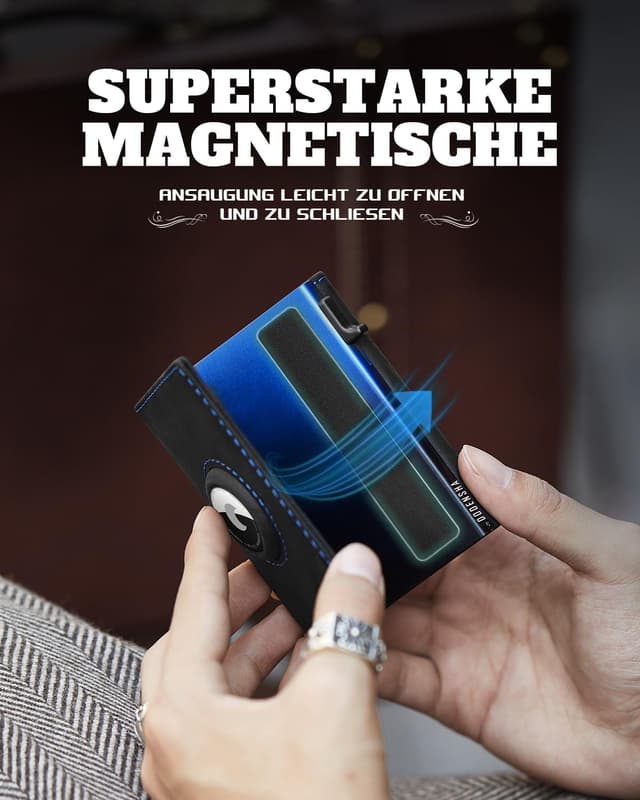 Detalle de DODENSHA MagSnap Airtag Wallet, 10×6×2 cm