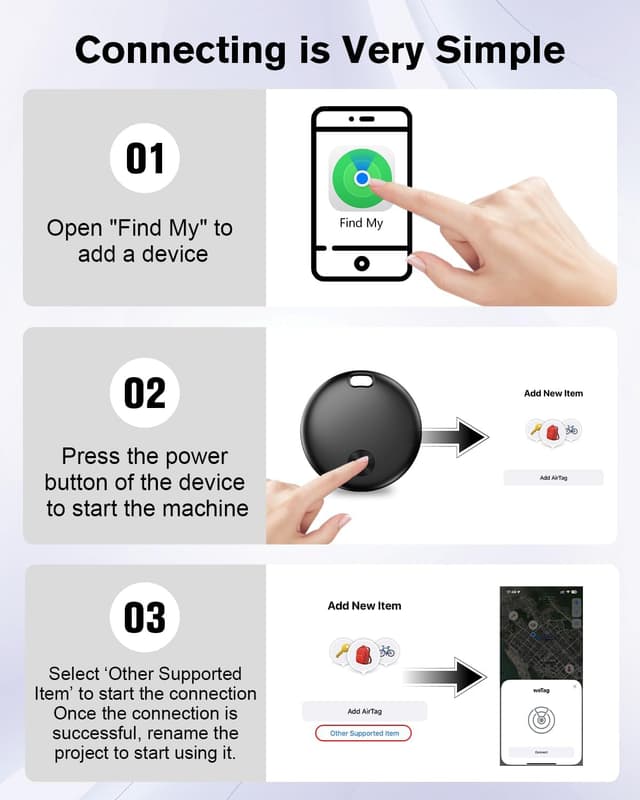 Thumbnail 6 de Smart Tracker Tag Item Finder 4Pack for Apple Find My
