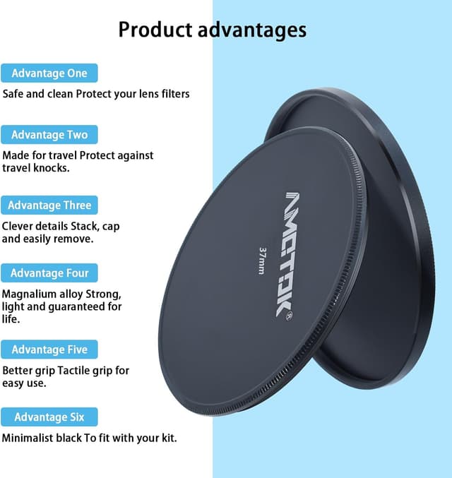 Thumbnail 4 de AMOTOK 49 mm Metall-Filterkappe