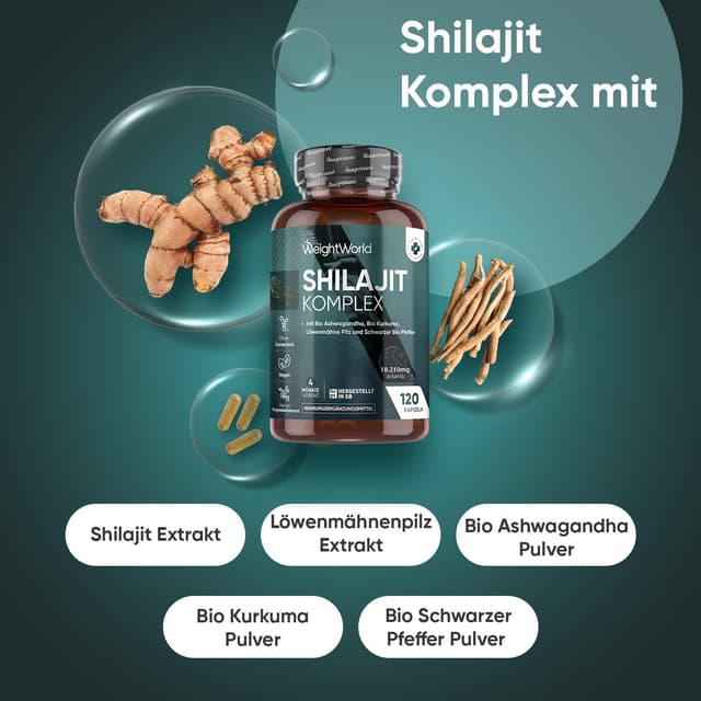 Detalle 2 de WeightWorld Himalaya Shilajit Komplex mit 18.210 mg