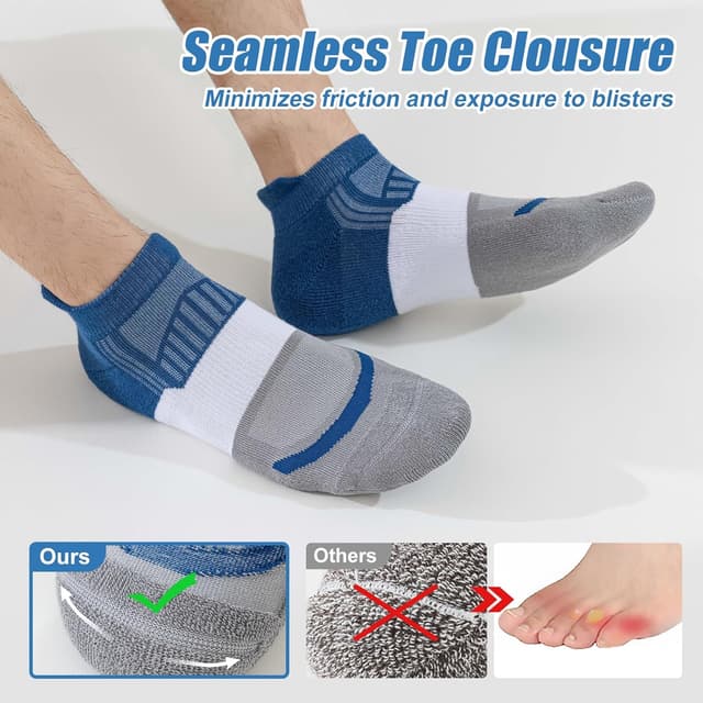 Detalle 2 de Cirorld 6 Pairs Trainer Socks