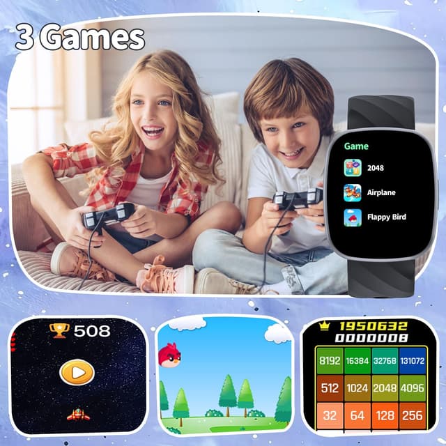 Detalle de Ucani Kids Smart Watch (6–16 years) IP68 Waterproof Fitness Tracker with 1.75" Touch Screen