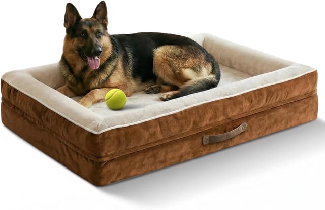 Detalle de Upvilla Orthopädisches Hundebett XXL 137x91x19 cm – waschbar, wasserdicht & rutschfest