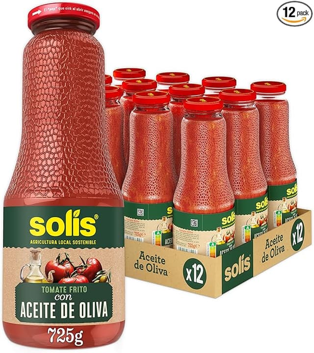 Imagen de Solis Salsa de Tomate en Frasco Oliva 12x725g 🍅 en OfertitasTOP