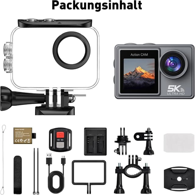 Thumbnail 6 de Ruycllo Action Cam 5K 50 MP Unterwasserkamera