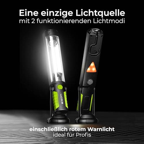 Thumbnail 1 de Luceco Linterna LED Inclinable con Power Bank USB, 2 Modos de Luz, Recargable, Luz de Inspección, Negro, IK05, 5W, 450lm, 6500K, LILT45T65