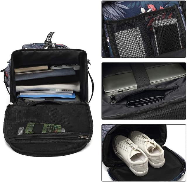 Detalle de Kalesi Gym Duffle Bag Backpack 4-Way: wasserdicht mit Schuhfach – ideal für Sport, Travel & Laptop