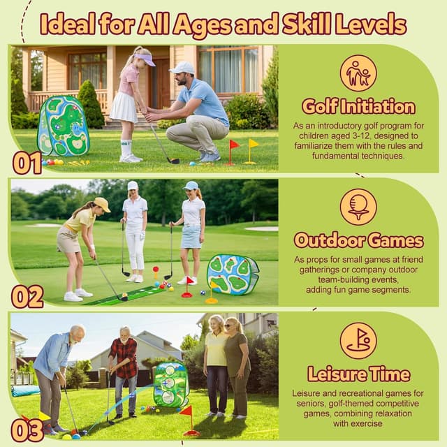 Thumbnail 2 de 4-In-1 Kids Sticky Golf Games Set