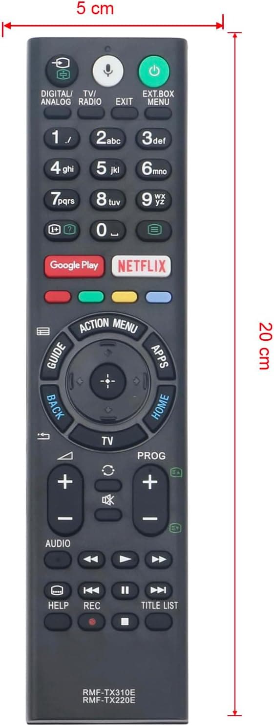 Detalle 2 de VINABTY RMF-TX310E / RMF-TX220E IR replacement voice remote for Sony Bravia