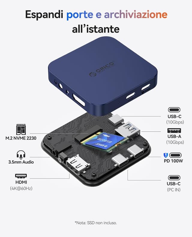 Thumbnail 1 de Docking station USB-C ORICO 6 in 1