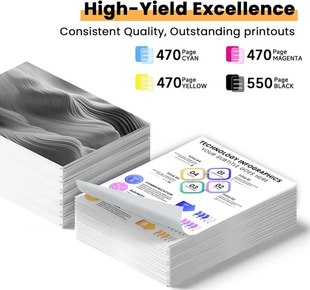 Detalle de Torvon 502XL Cartuchos para Epson Expression y Workforce