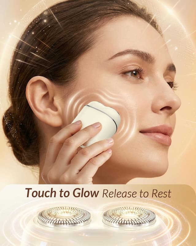 Detalle de Portable Painless Facial Hair Remover for Women (2 Dual Blades) — Rechargeable Face Shaver for Upper Lip & Chin