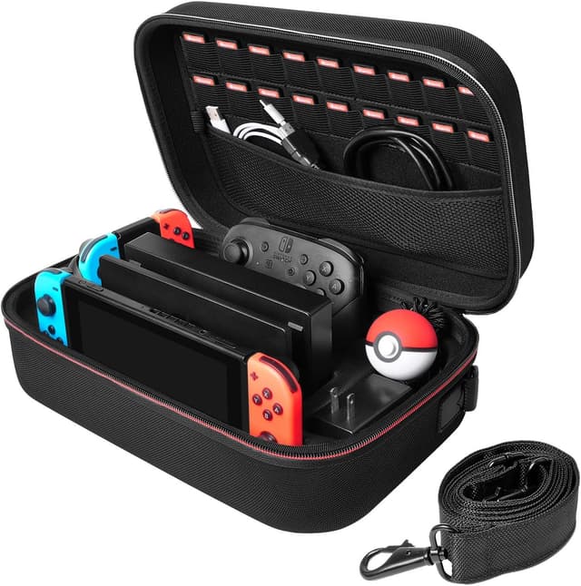 Detalle de Deruitu Carrying Case for Nintendo Switch, holds 18 games