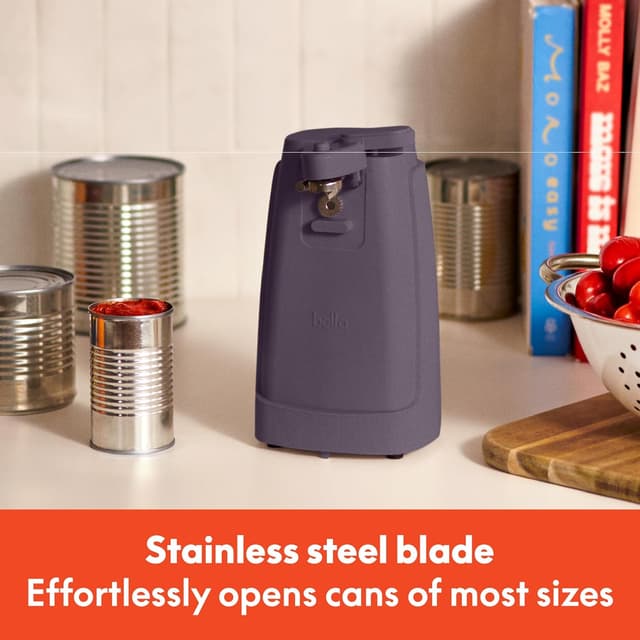 Detalle de bella Electric Can Opener and Knife Sharpener (Plum) with Removable Cutting Lever