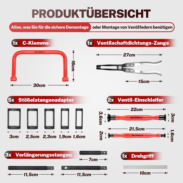 Thumbnail 6 de BILITOOLS Ventilfederspanner Satz 13-teilig