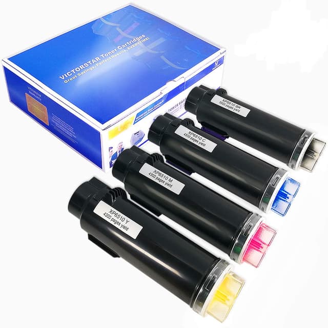 Detalle de VICTORSTAR kompatible Xerox 6510/6515 Toner-Patronen (4 Farben, Black + CMYK) mit hoher Reichweite