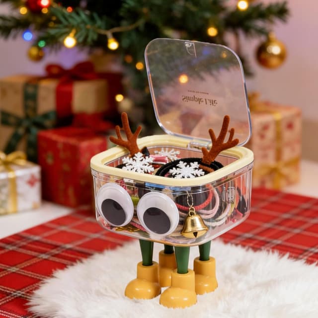 Detalle de Cylogia desktop hair accessories organiser storage box (transparent) for girls