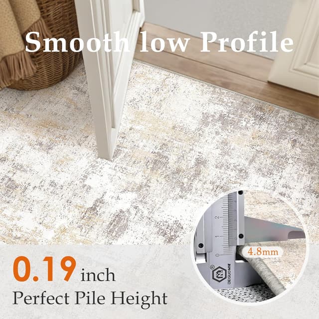 Thumbnail 5 de HUGEAR Washable Rug 240x300cm Beige Grey