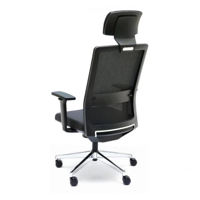 Detalle 2 de Euromof Niza Silla de oficina negra con cabezal