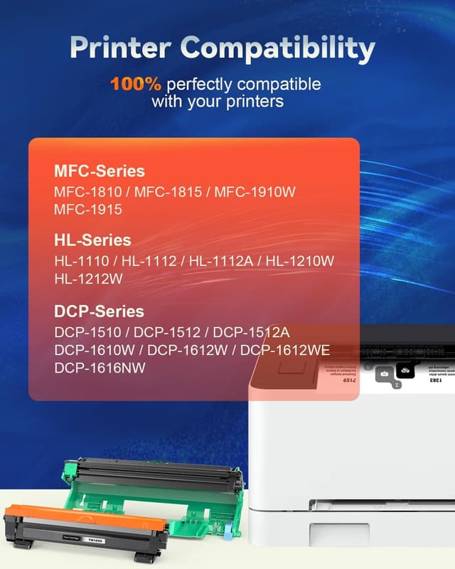 Detalle 2 de Toner TN1050 + Tamburo DR1050 compatibili per Brother: kit 1 toner e 1 tamburo DR1050