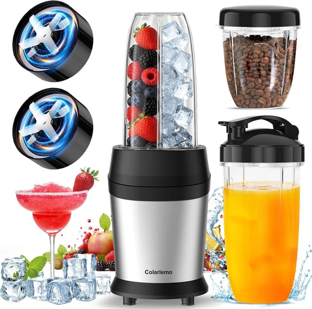 Detalle de Colarlemo 12-Piece Smoothie Blender 25,000 RPM 🍹