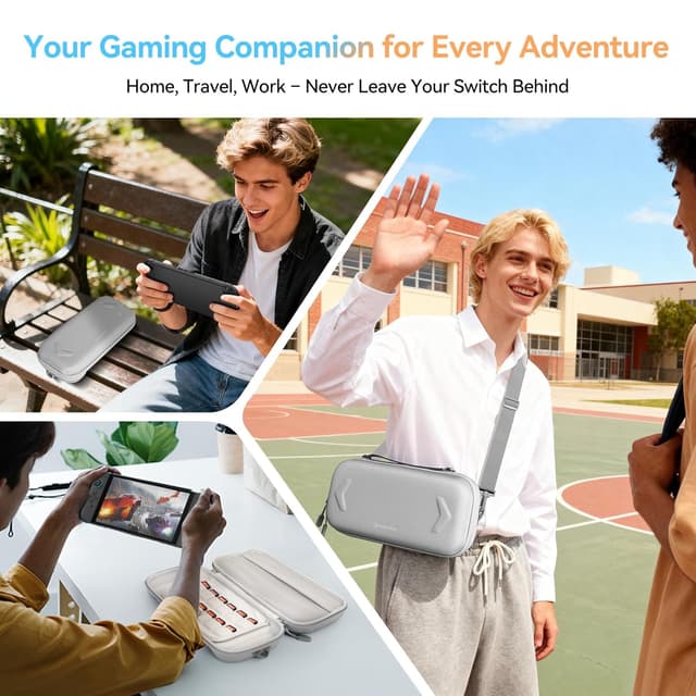 Detalle 2 de NEWDERY Switch 2 Tragetasche mit 12 Karten