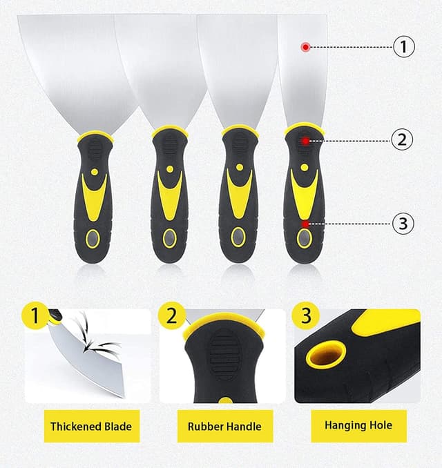 Detalle de KZXXZH Wallpaper Scraper Set 4-piece, 1.5–5in