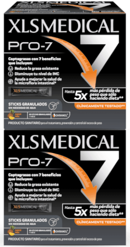Imagen de XLS Medical Pro 7 captagrasas 2x90 sticks, 5,03 kg 😊 en OfertitasTOP