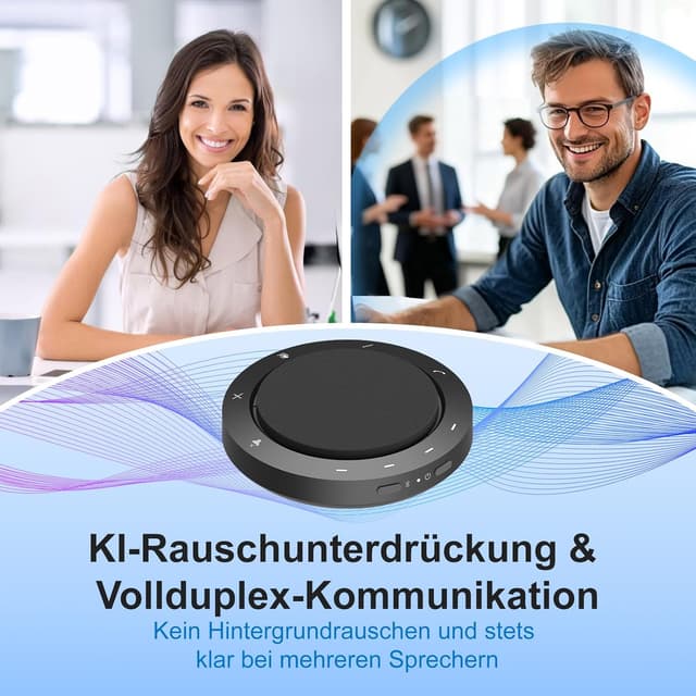 Detalle 2 de N newline Konferenzlautsprecher mit 2 Mikrofonen und 360°-Spracherfassung – Bluetooth & USB-C/A