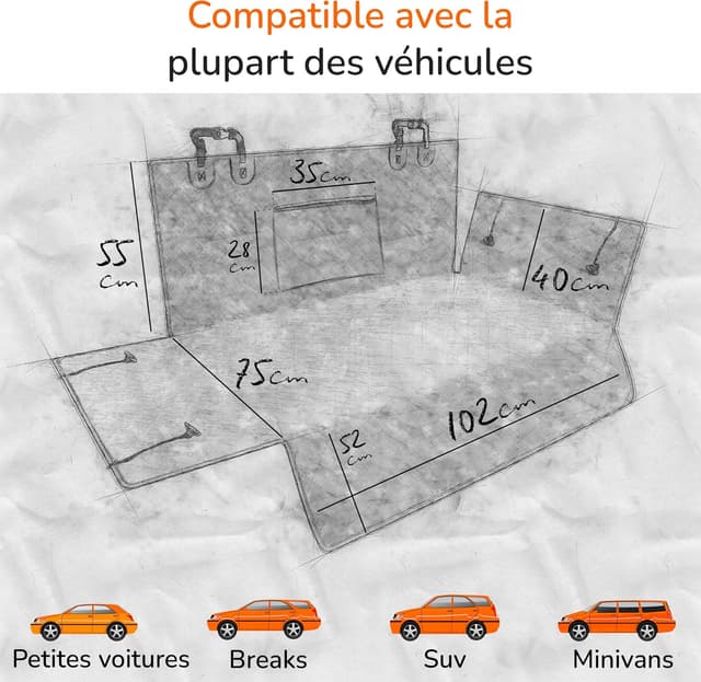 Thumbnail 2 de upgrade4cars Protection Coffre Chien imperméable